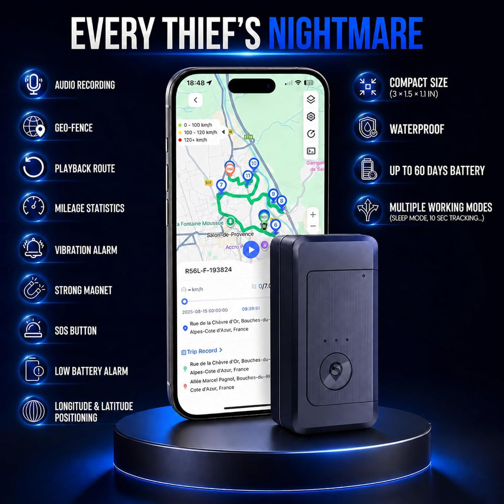 Rastreador GPS para vehículos sin suscripción, dispositivo magnétic...