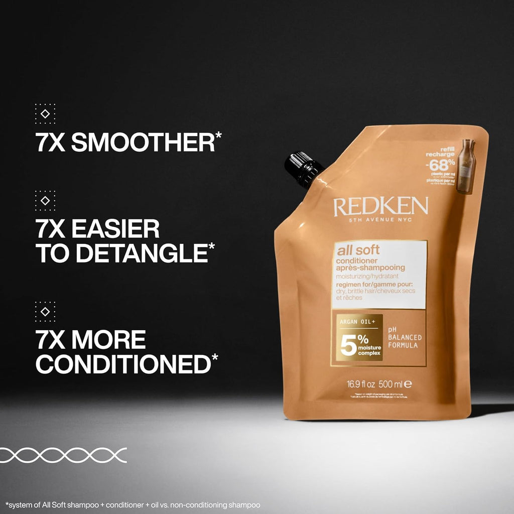 Acondicionador Redken All Soft: hidrata e hidrata el cabello seco y...