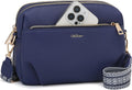 HILAEX Bolso cruzado para mujeres, bolso de cuero antirrobo, múltip...