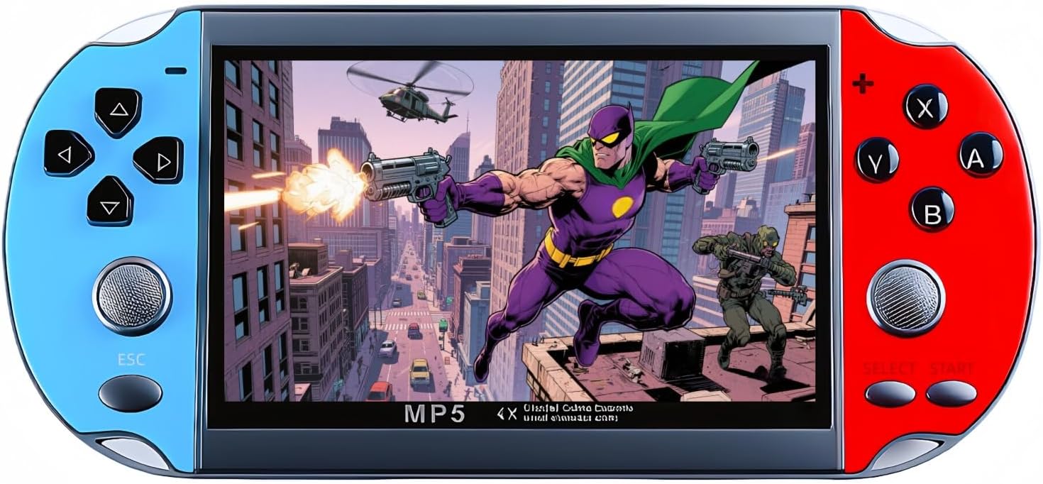 JXD Consola de videojuegos retro colorida 4.3 pulgadas Sreen 8GB 40...