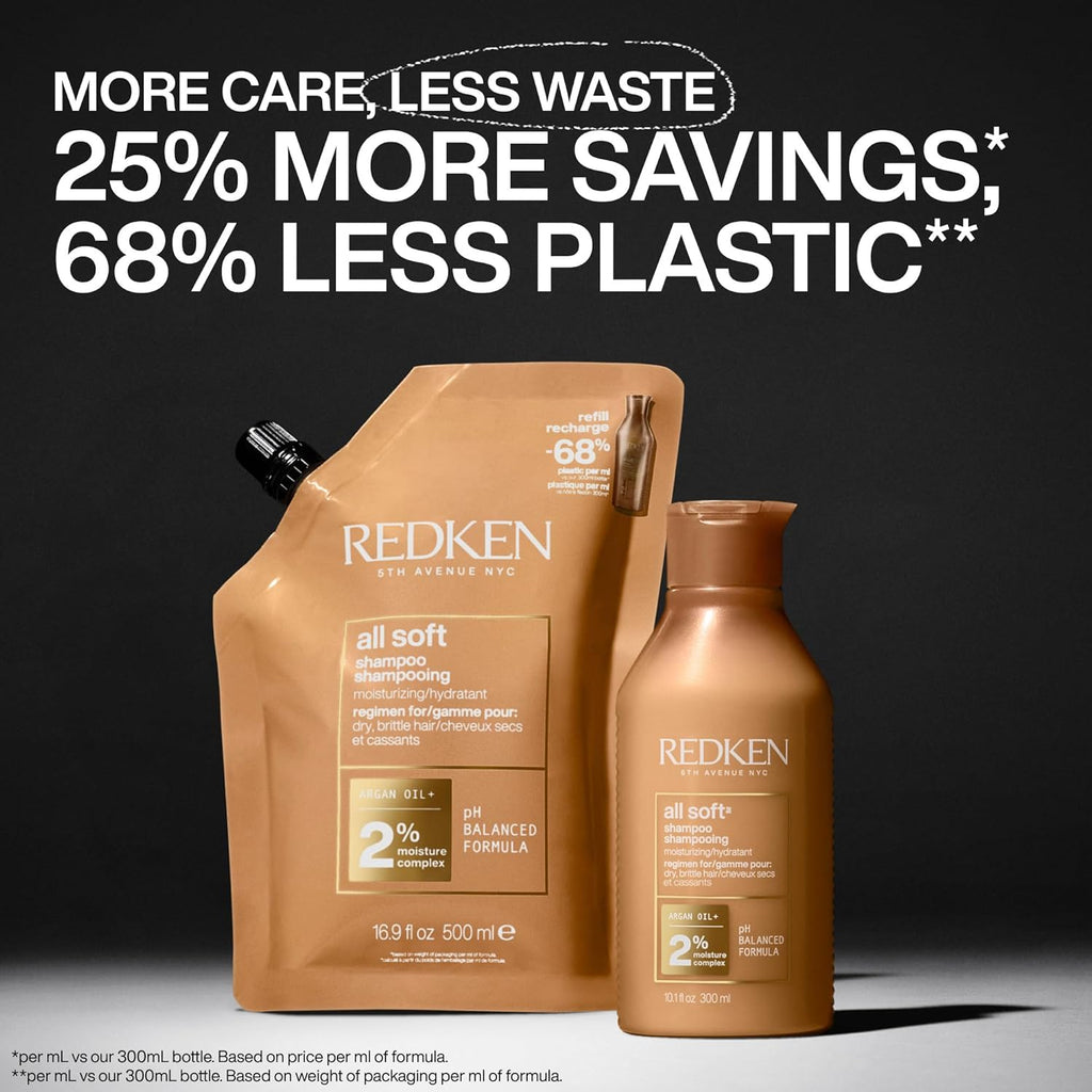 Champú Redken All Soft: hidrata e hidrata el cabello seco, suaviza...