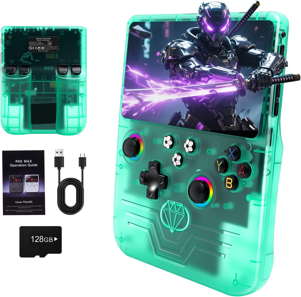 Hedlaoy Consola de juegos portátil R60 Max, consola de juegos retro...