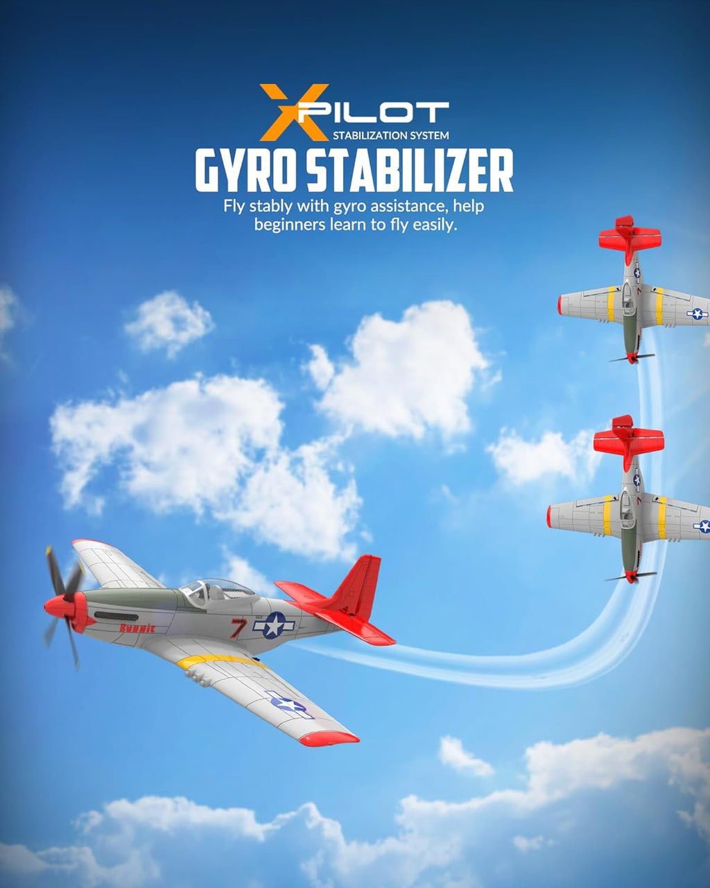 VOLANTEXRC Avión RC, control remoto de 4 canales, avión de combate...