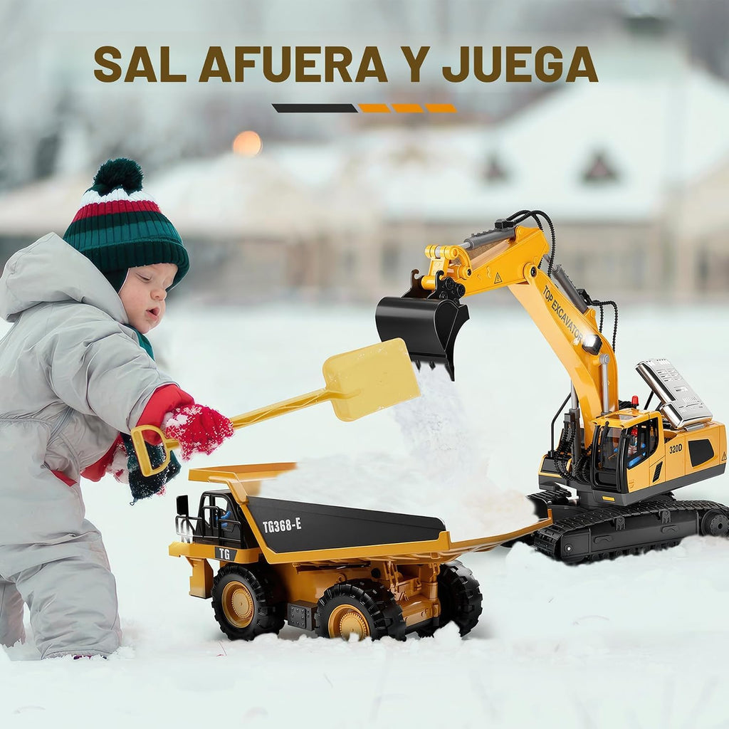 KIDMARKT Excavadora de juguete con control remoto para niños | Cami...