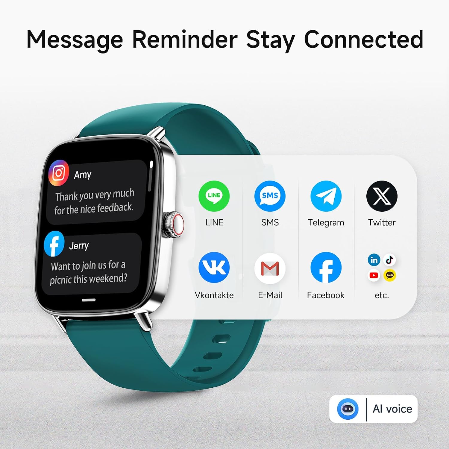 Reloj inteligente para hombres y mujeres, 1.85" HD, reloj intel...