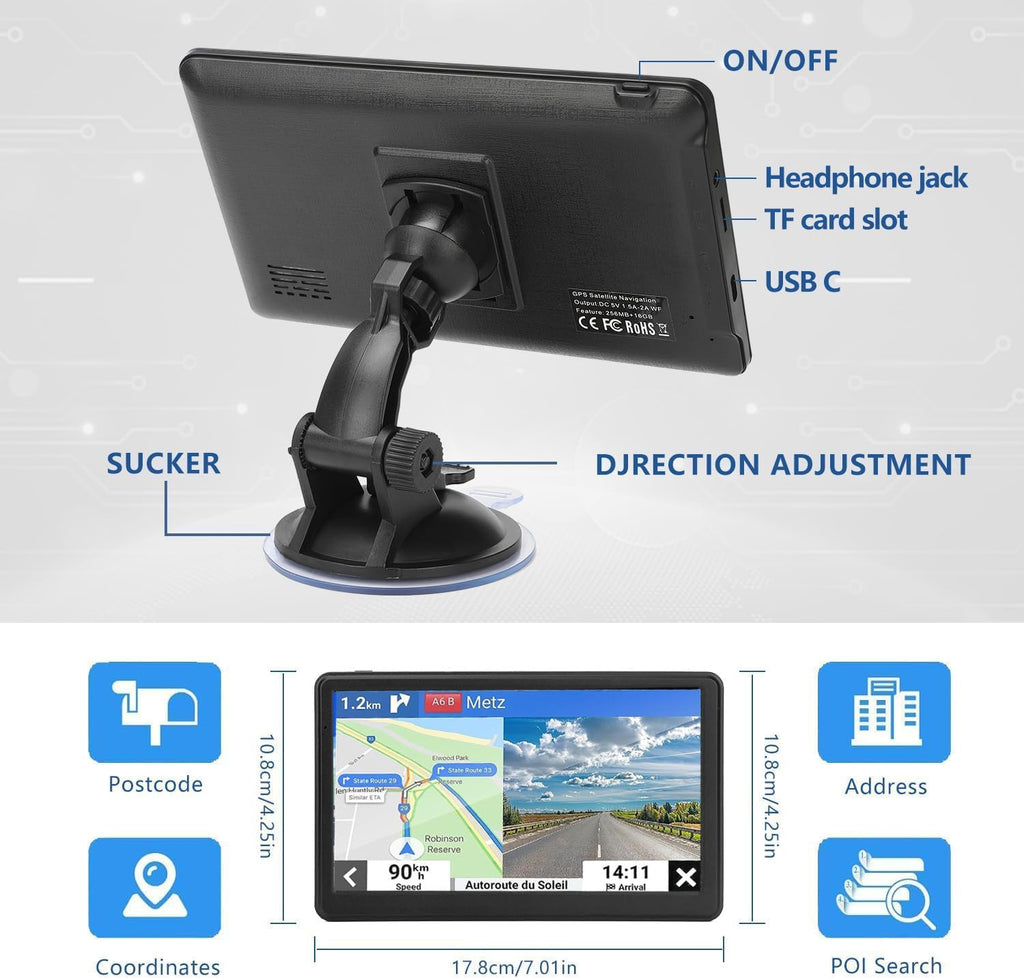 Navegador GPS para conductores de camiones de automóviles, navegaci...