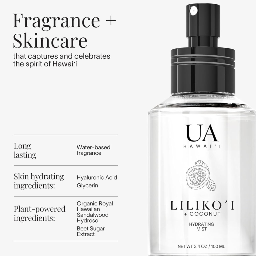 Lilikoi Coconut Body and Hair Mist de Hawái, perfume para el cabell...