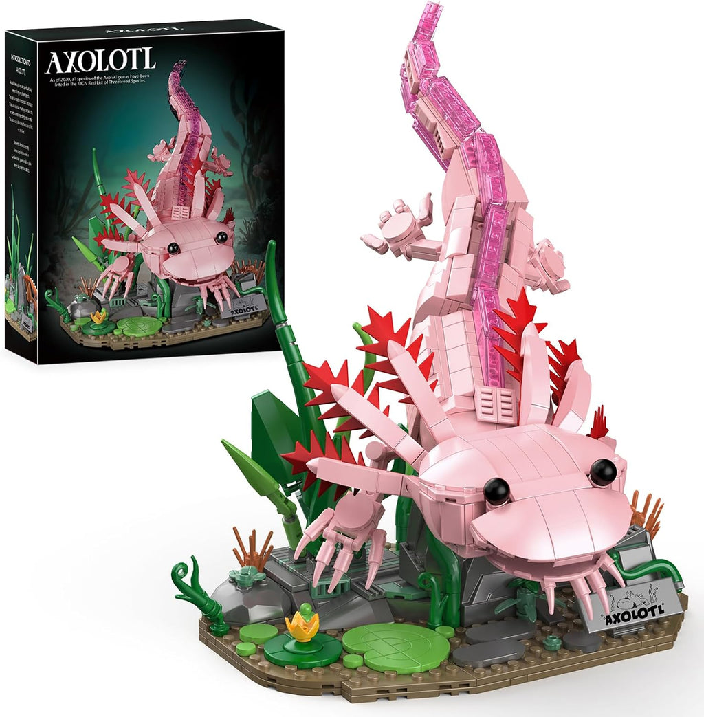 Axolotl - Juego de construcción compatible con animales LEGO, bloqu...