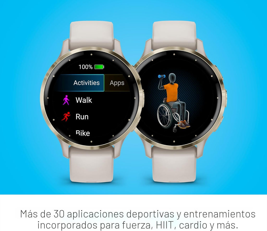 Garmin Venu 3S - Reloj inteligente con bisel de acero inoxidable do...