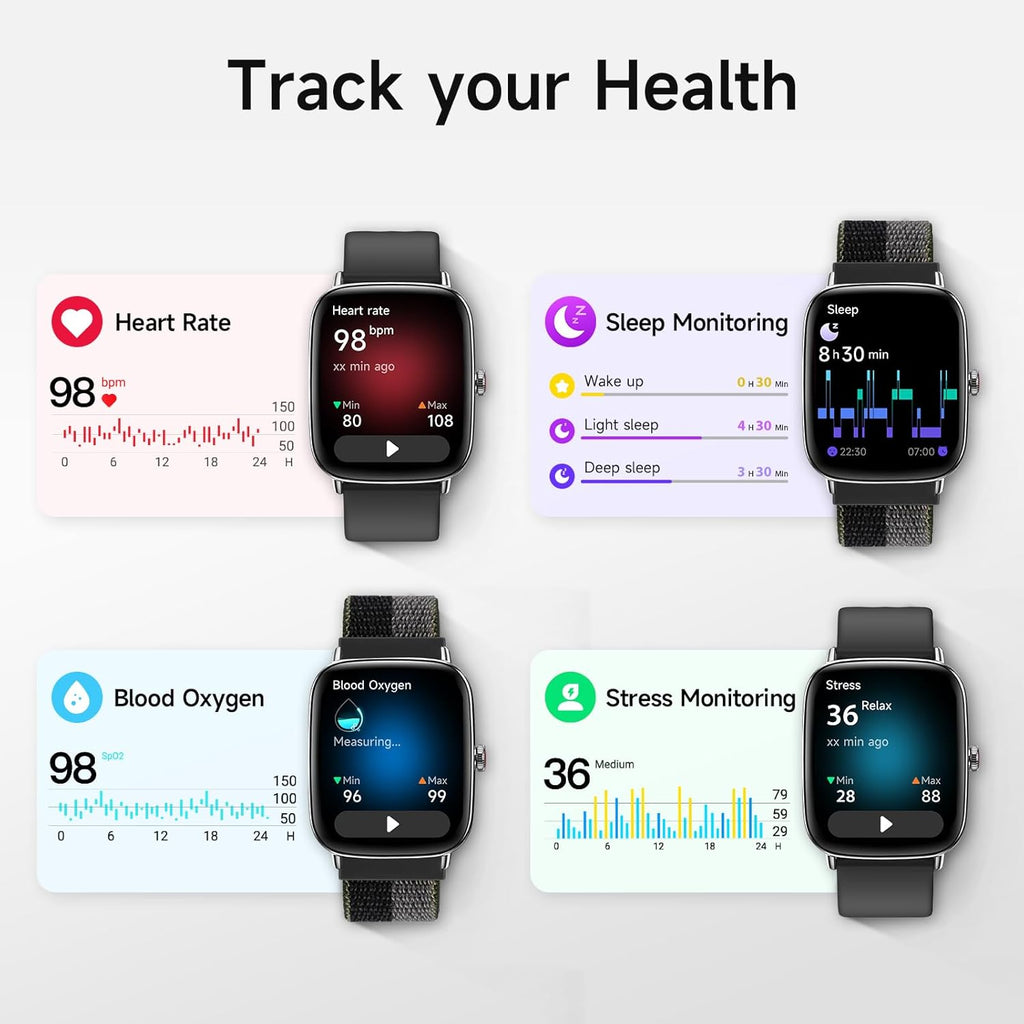 Reloj inteligente para hombres y mujeres, reloj inteligente HD de 1...