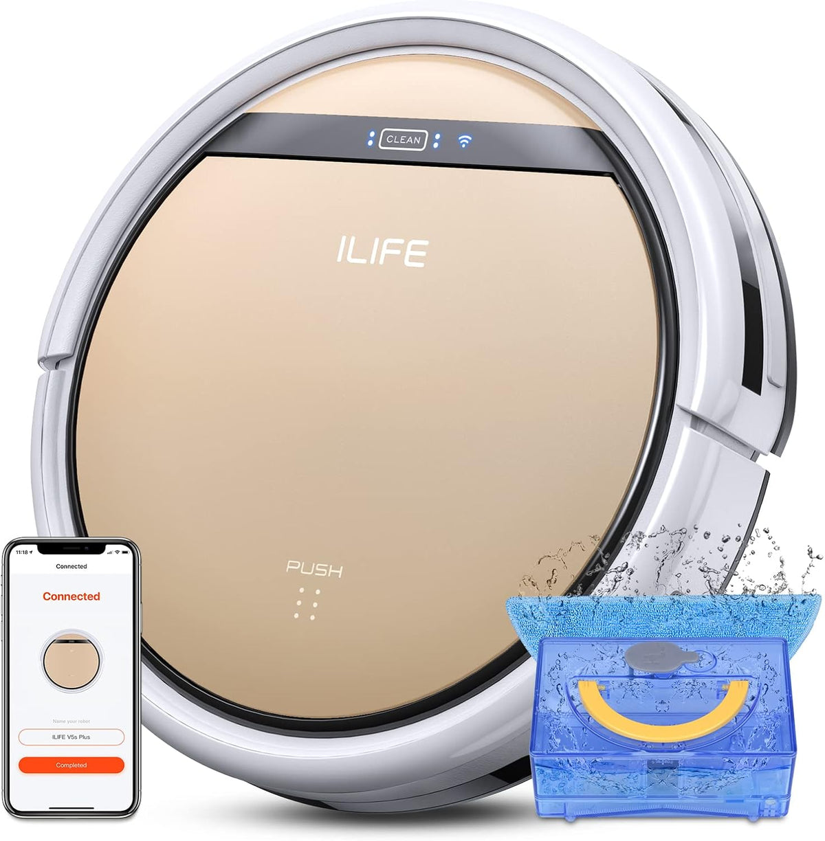 Combo de robot aspirador y trapeador ILIFE V5s Plus | Control remot...