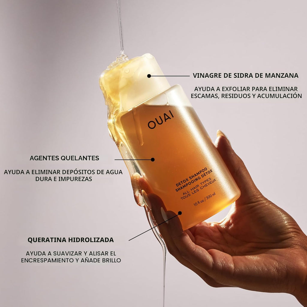 OUAI Detox - Recambio de champú clarificante para acumulación, suci...