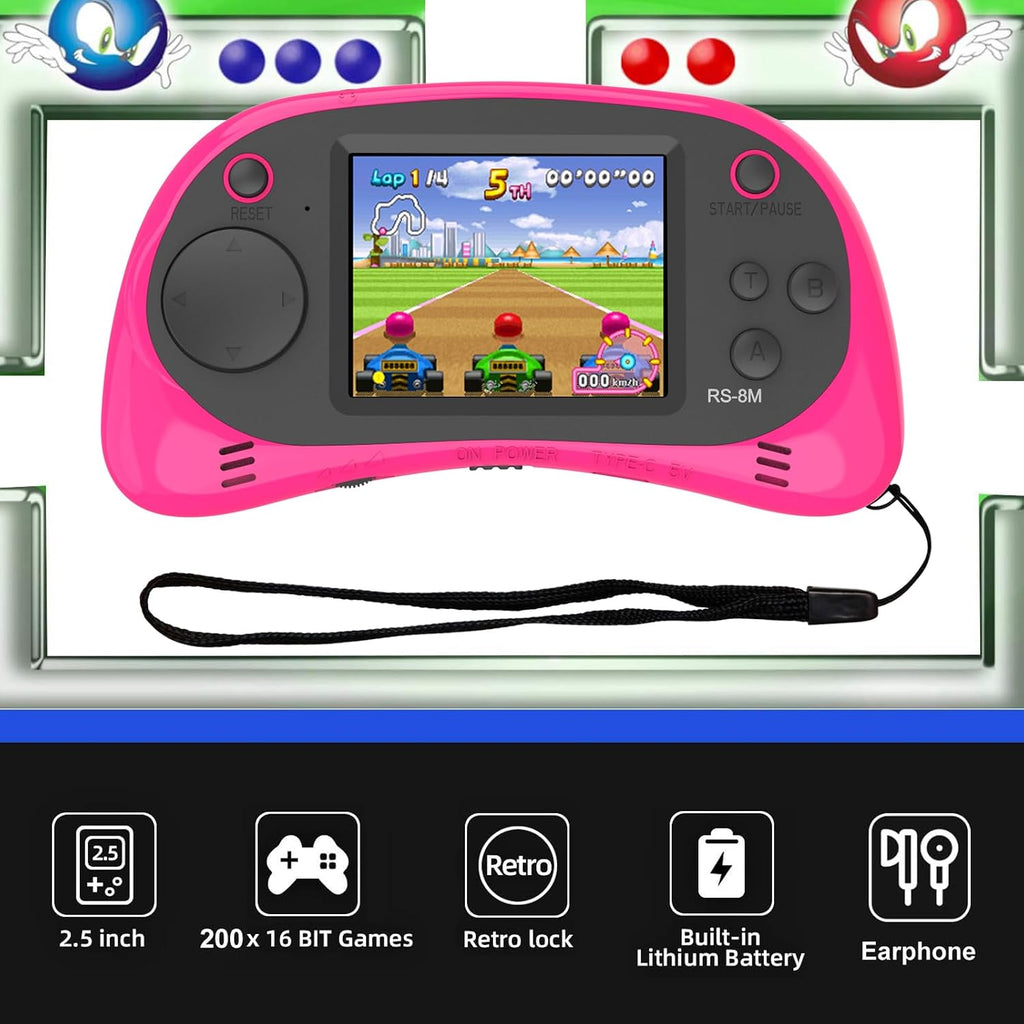 Reproductor de videojuegos portátil de mano para niños con 200 jueg...
