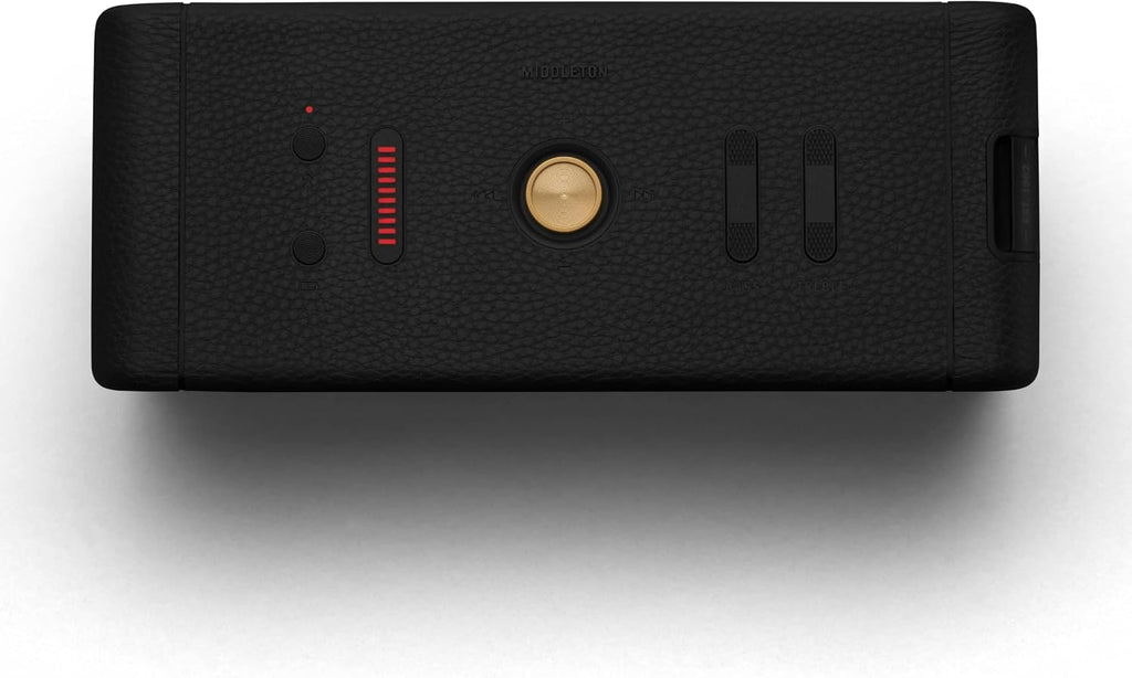 Marshall Middleton - Parlante Bluetooth portátil, color negro y latón