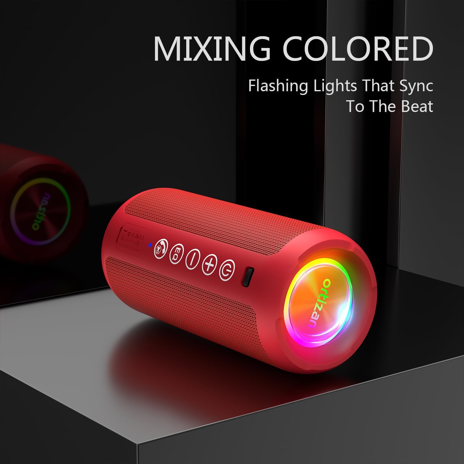 Ortizan Altavoz Bluetooth portátil: IPX7 impermeable, sonido fuerte...