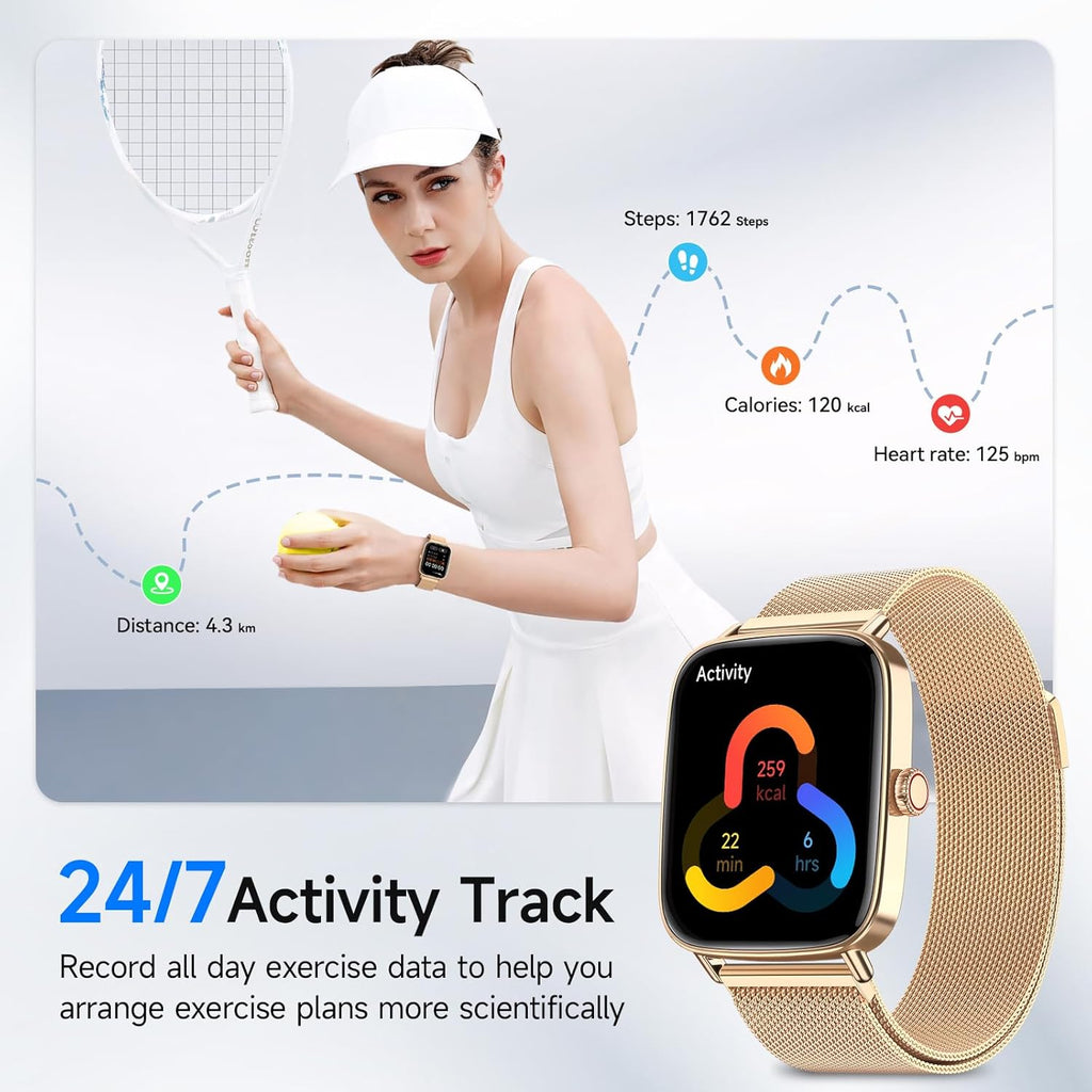 Reloj inteligente para hombres y mujeres, 1.85" HD, reloj intel...