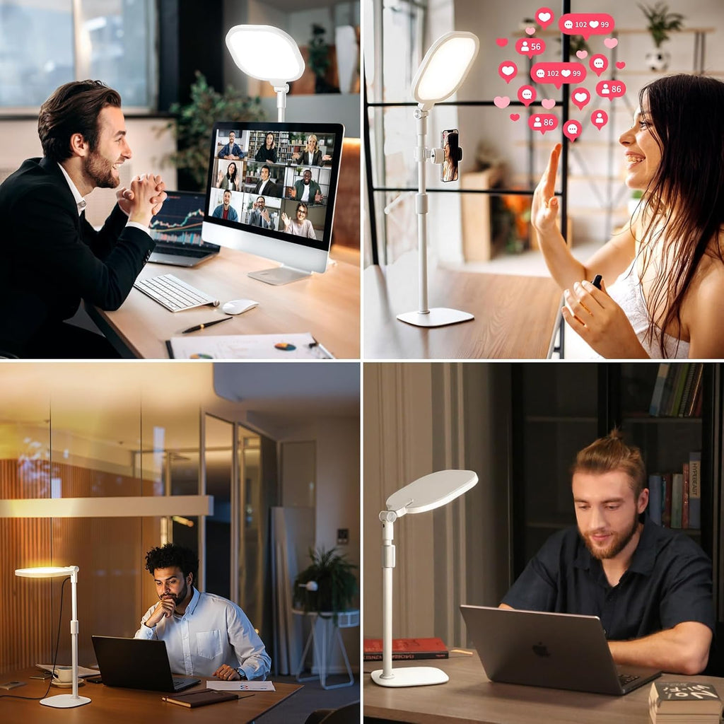 Iluminación para videollamadas, luz de videoconferencia con 30 modo...