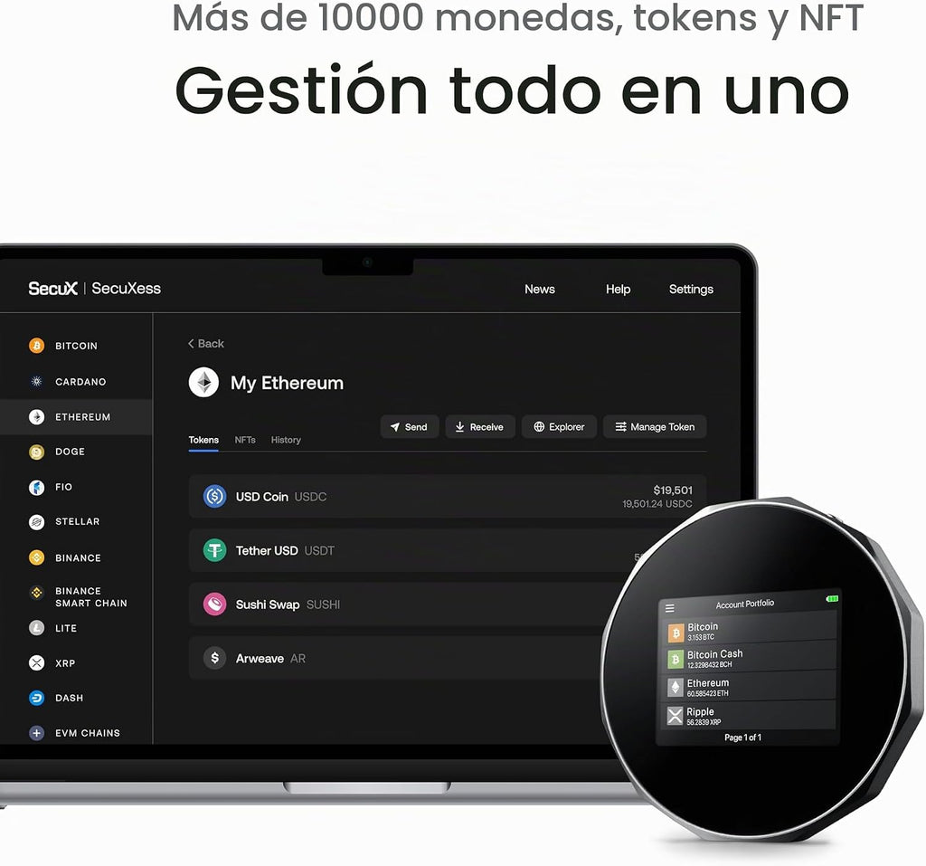 SecuX V20 Plus - La cartera de hardware criptográfica más segura co...