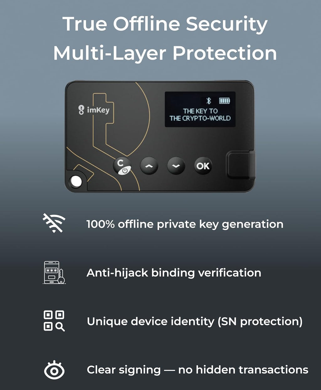 imKey Pro Crypto Hardware Wallet Secure Cold Crypto Wallet con alma...