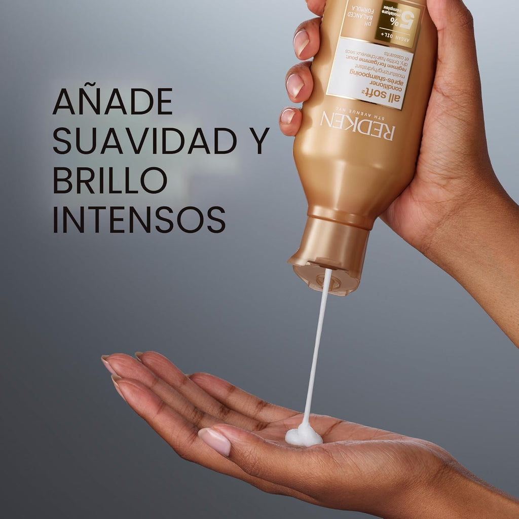 Acondicionador Redken All Soft: hidrata e hidrata el cabello seco y...