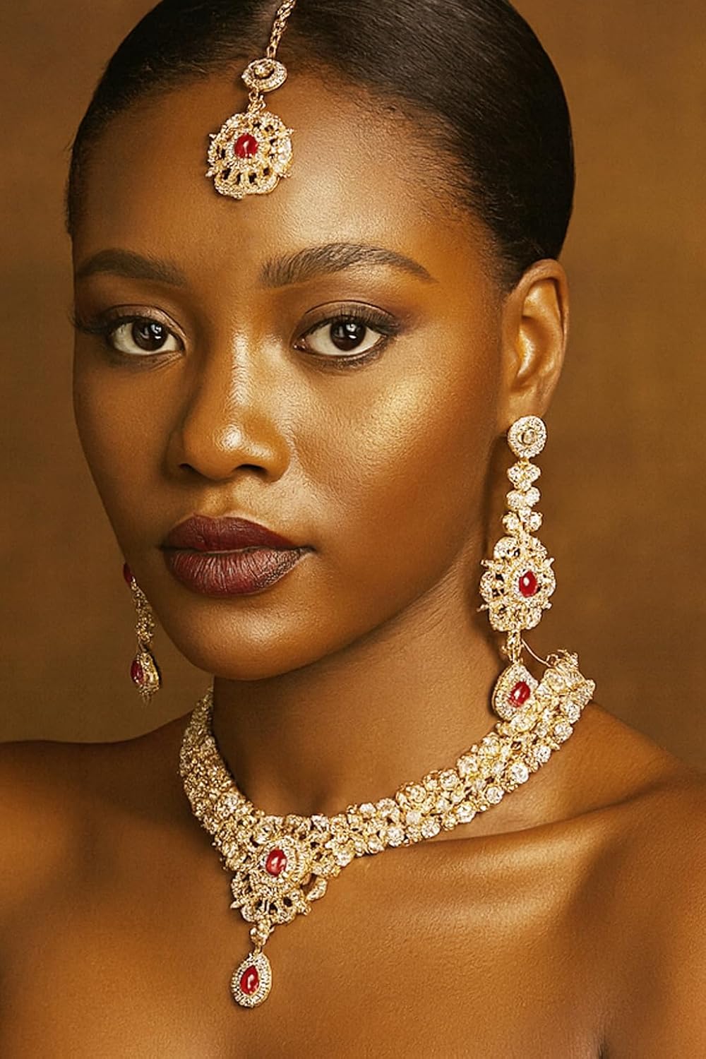 Conjuntos de joyas Touchstone para mujer, joyería india para boda,...