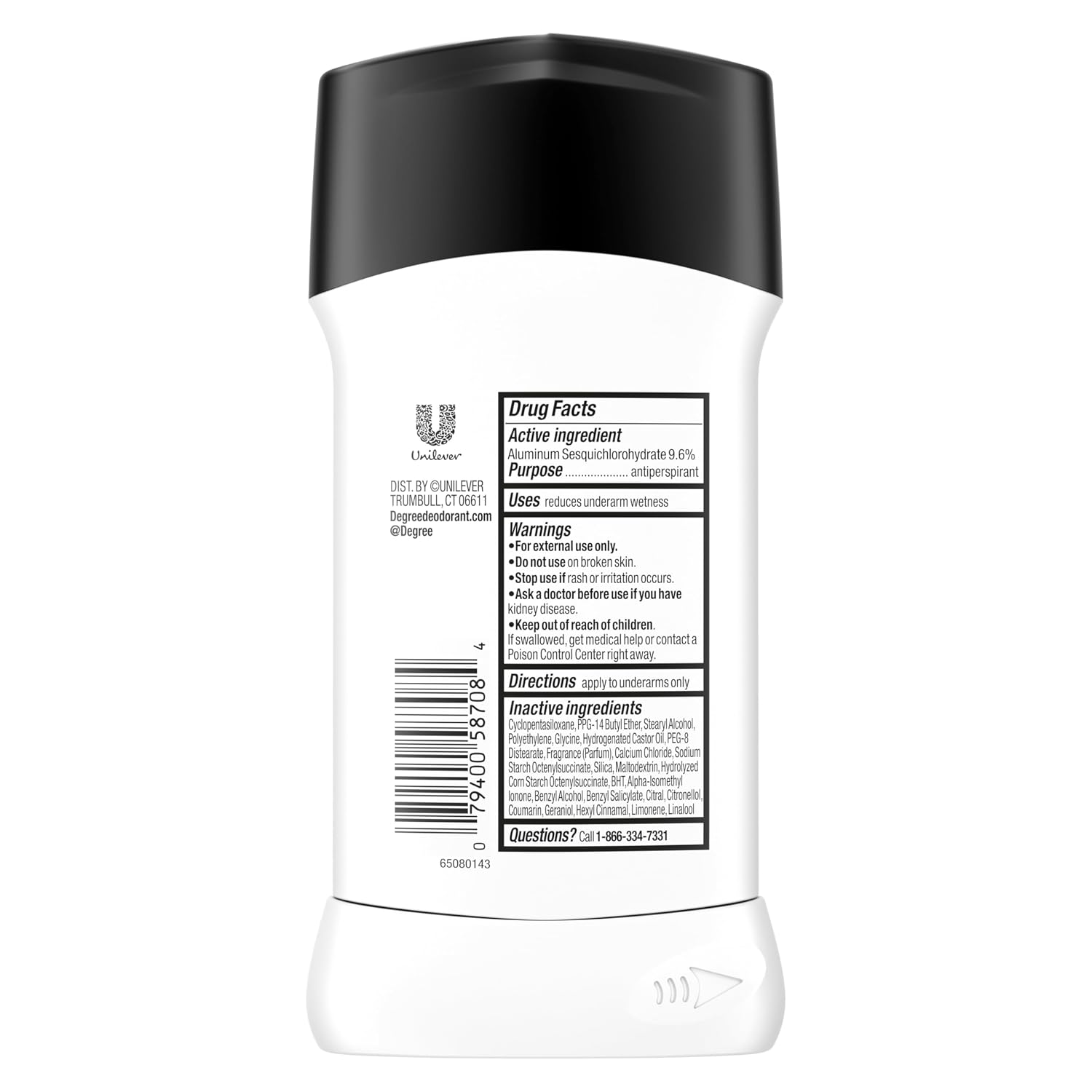Degree Desodorante antitranspirante UltraClear para hombre, color n...