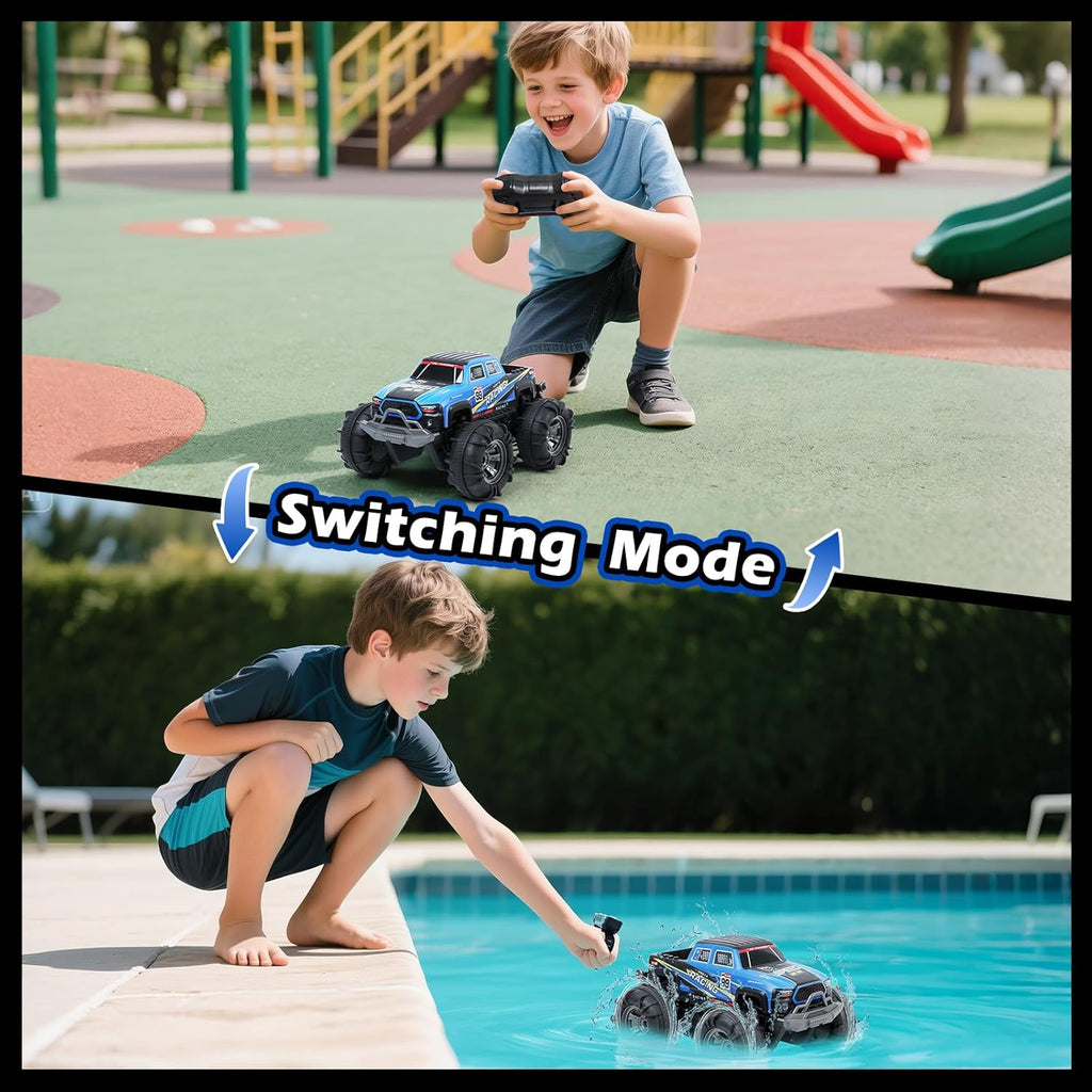 QXHOL - Camión monstruo impermeable RC con gesto, vehículo de contr...