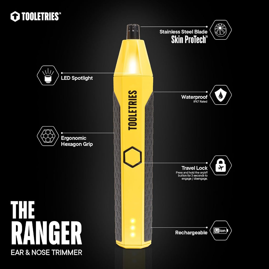 TOOLETRIES The Ranger - Recortadora eléctrica de nariz y orejas par...