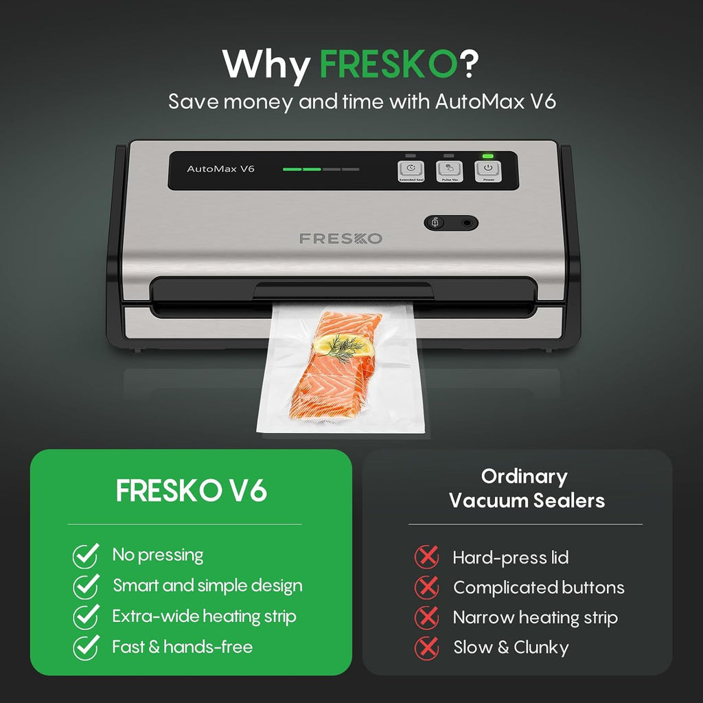 FRESKO Sellador al vacío para alimentos con detección automática de...