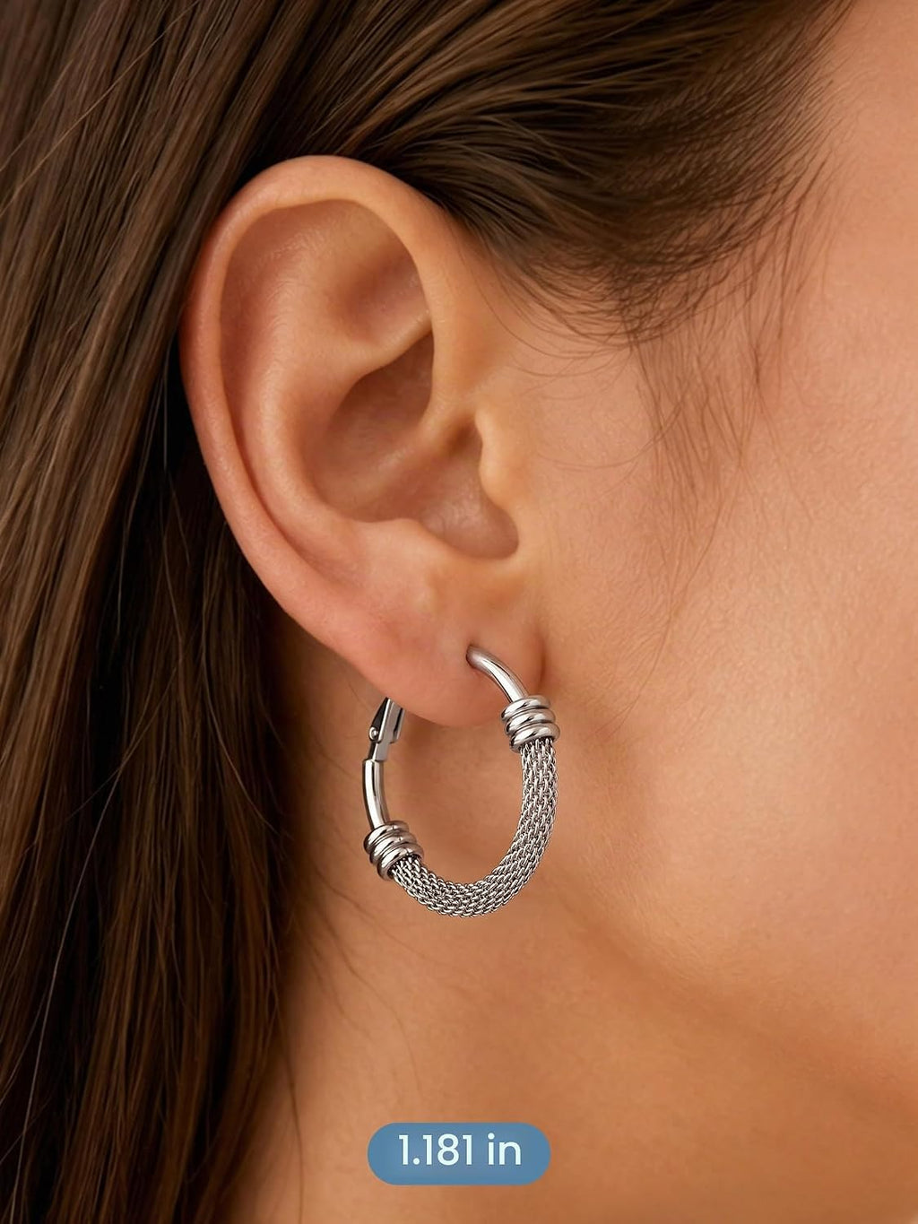 PROSTEEL 12\/16\/24\/32\/40 Pulgadas Aretes de Aro Gruesos para Muj...