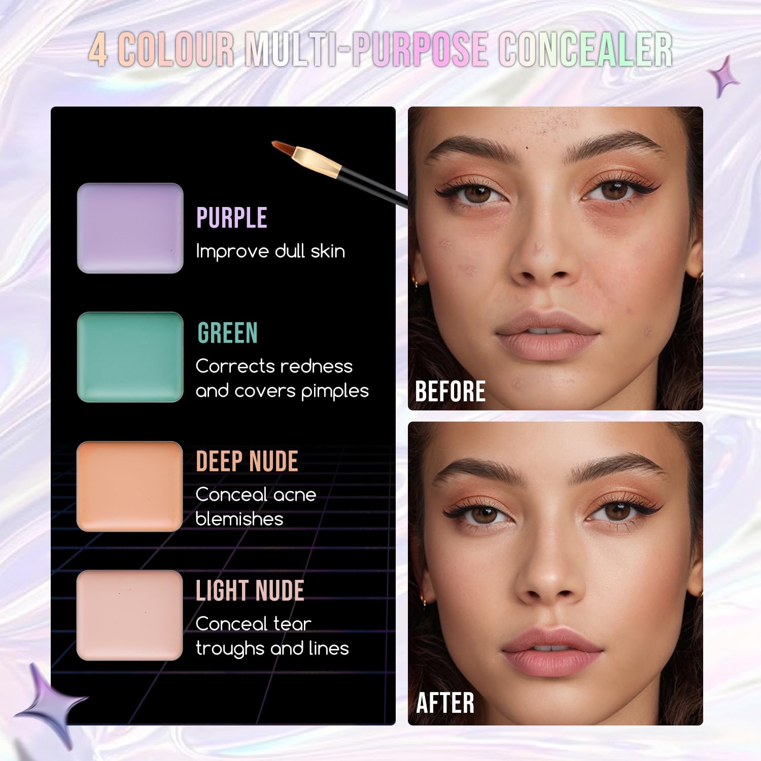 Color Nymph Conjunto de maquillaje todo en uno para niñas de cualqu...