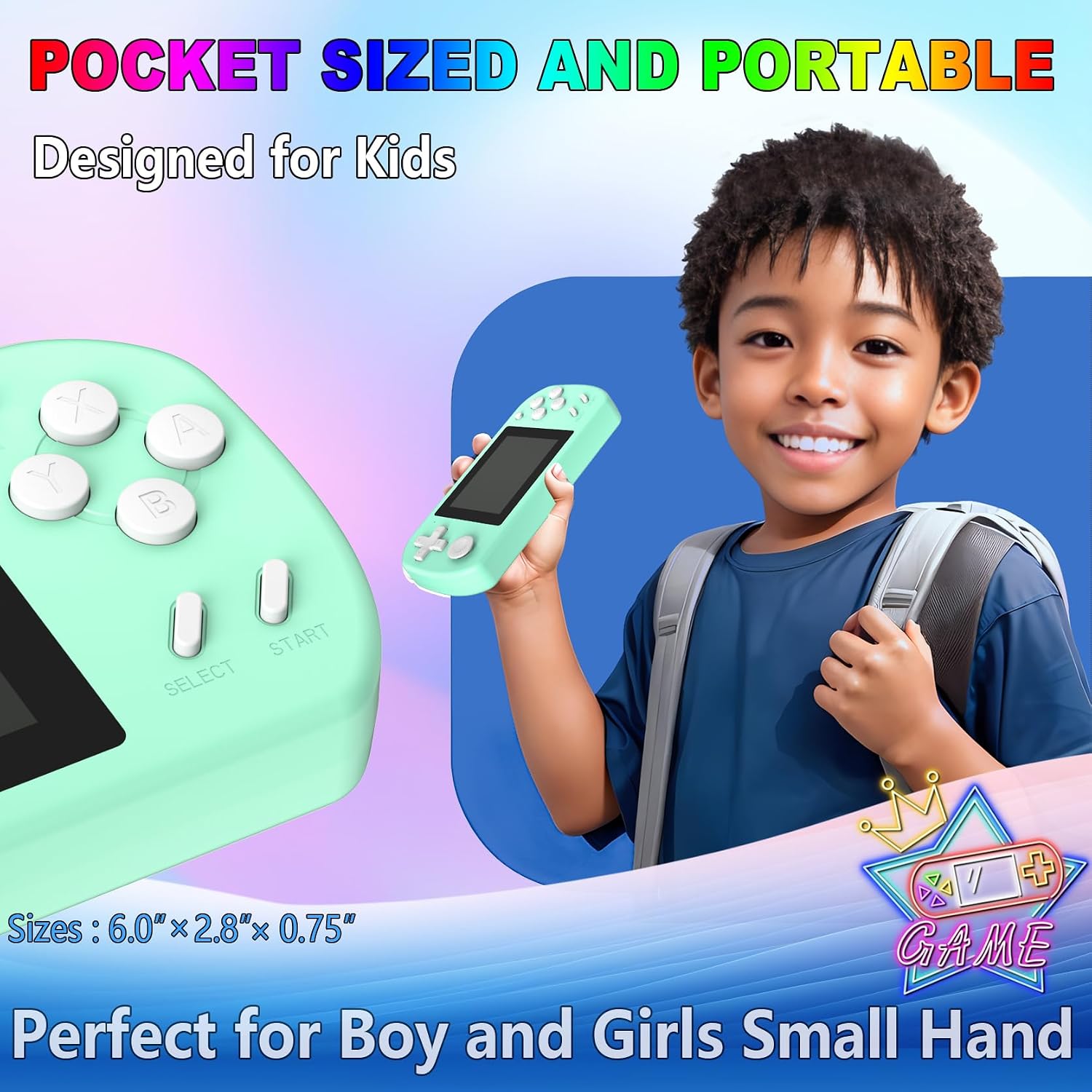 TEBIYOU Juegos de Mano para Niños con 218 Juegos de Video Integrado...