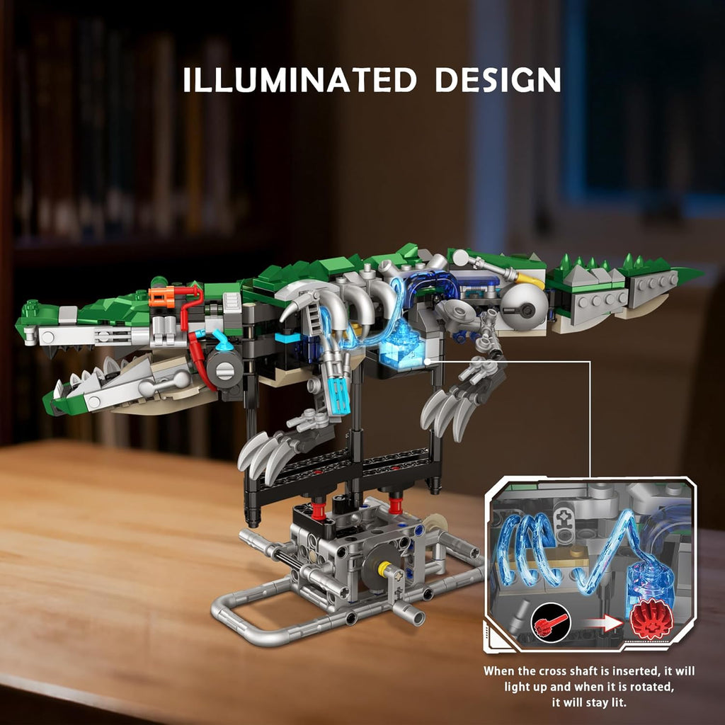 BeepZipp Kinetic - Kit de construcción de cocodrilo mecánico - Mode...