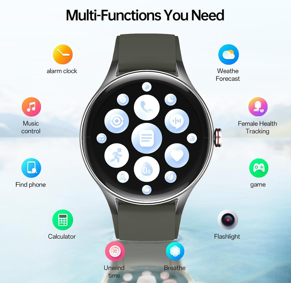 Woneligo Reloj inteligente para hombre, AMOLED de 1.57 pulgadas, pa...