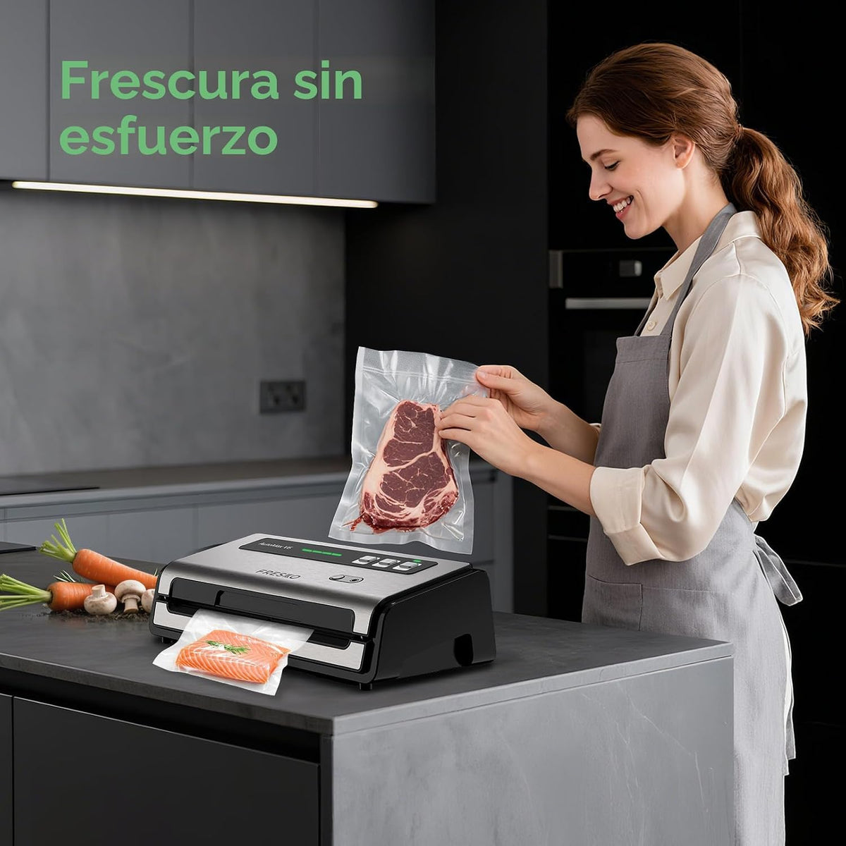 FRESKO Sellador al vacío para alimentos con detección automática de...