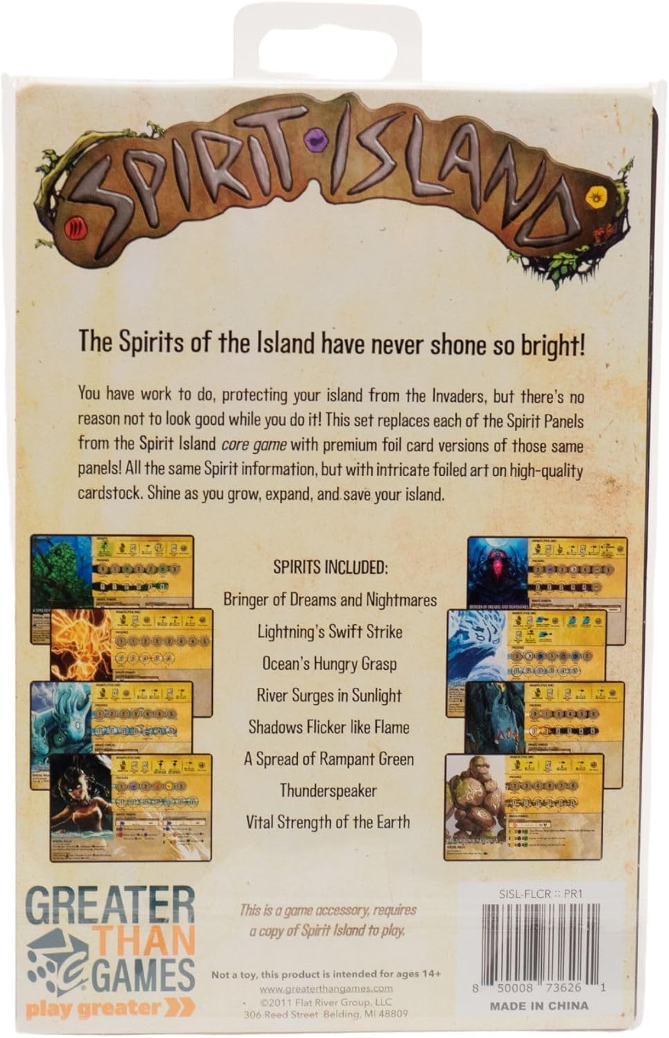 Greater Than Games | Spirit Island: Juego base - Paneles de alumini...