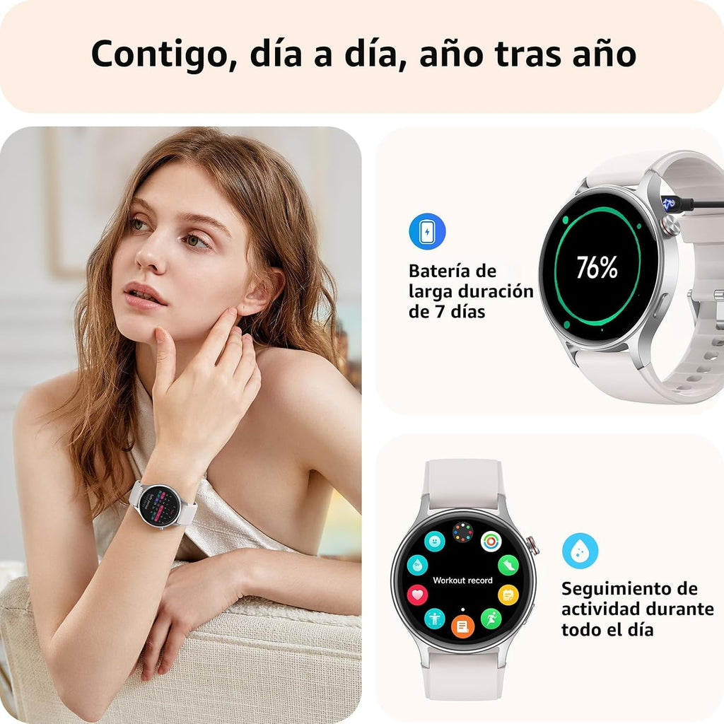 Reloj inteligente para mujeres, responder\/hacer llamadas, rastread...