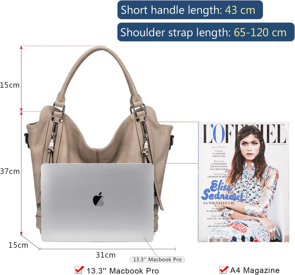 Bolso de mano para mujer Realer de piel sintética, bolsos de hombro...