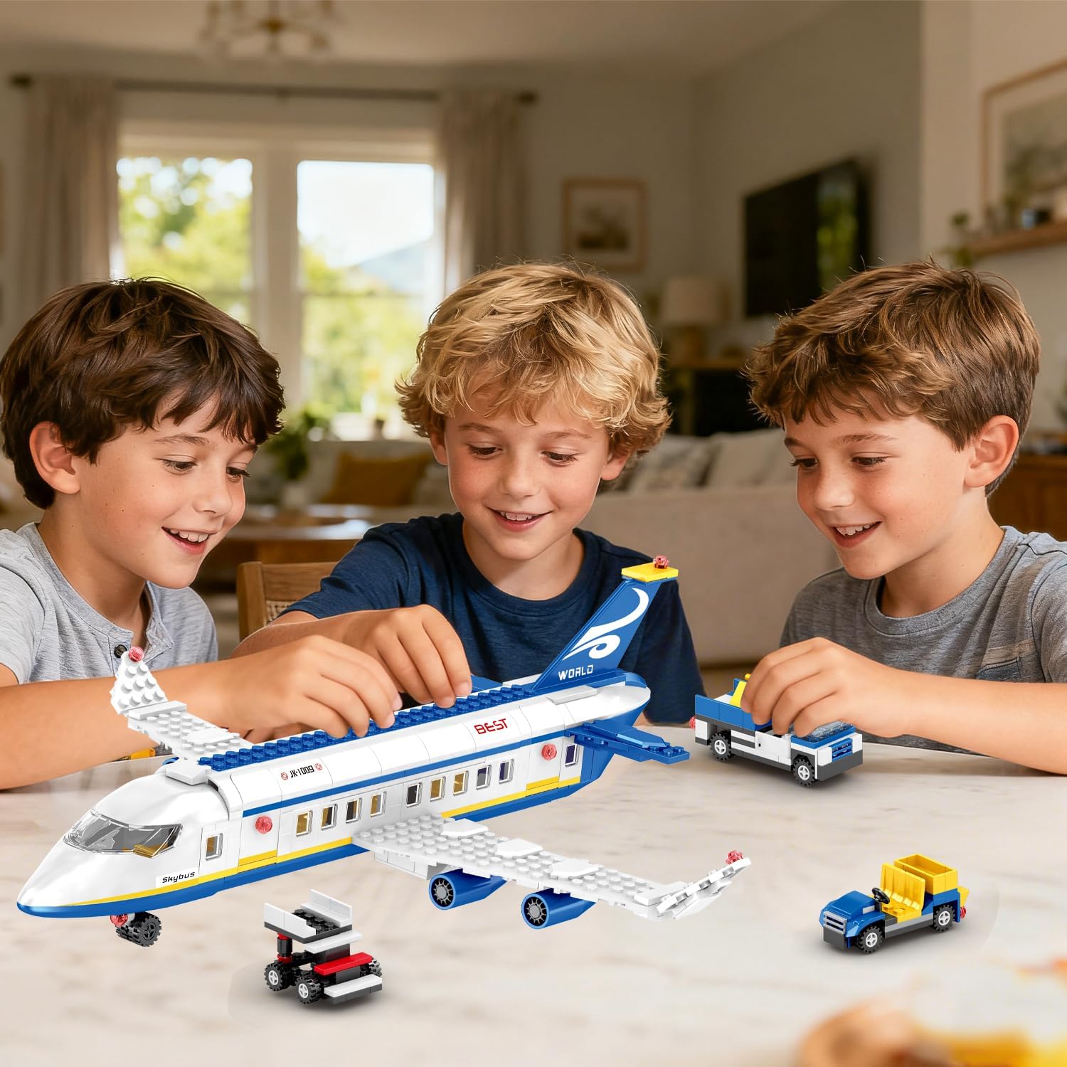 IKKOSYA Juego de construcción de avión de pasajeros de ciudad, 510...
