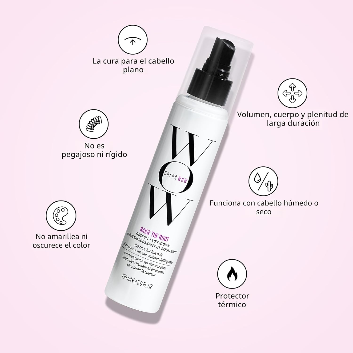 COLOR WOW Raise the Root Thick + Lift Spray - Volumen durante todo...