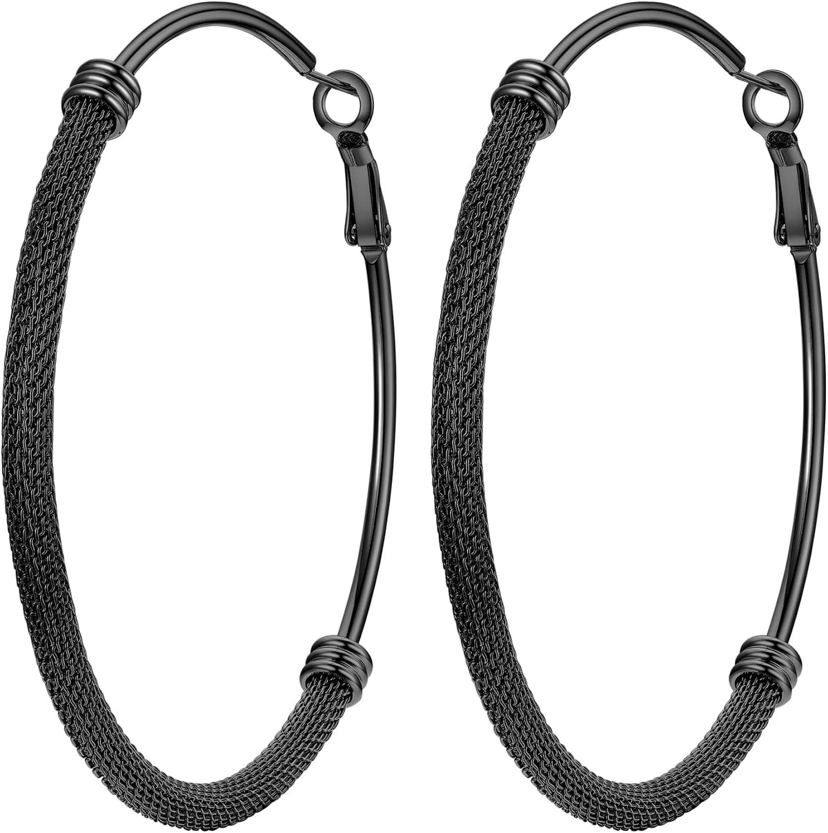PROSTEEL 12\/16\/24\/32\/40 Pulgadas Aretes de Aro Gruesos para Muj...