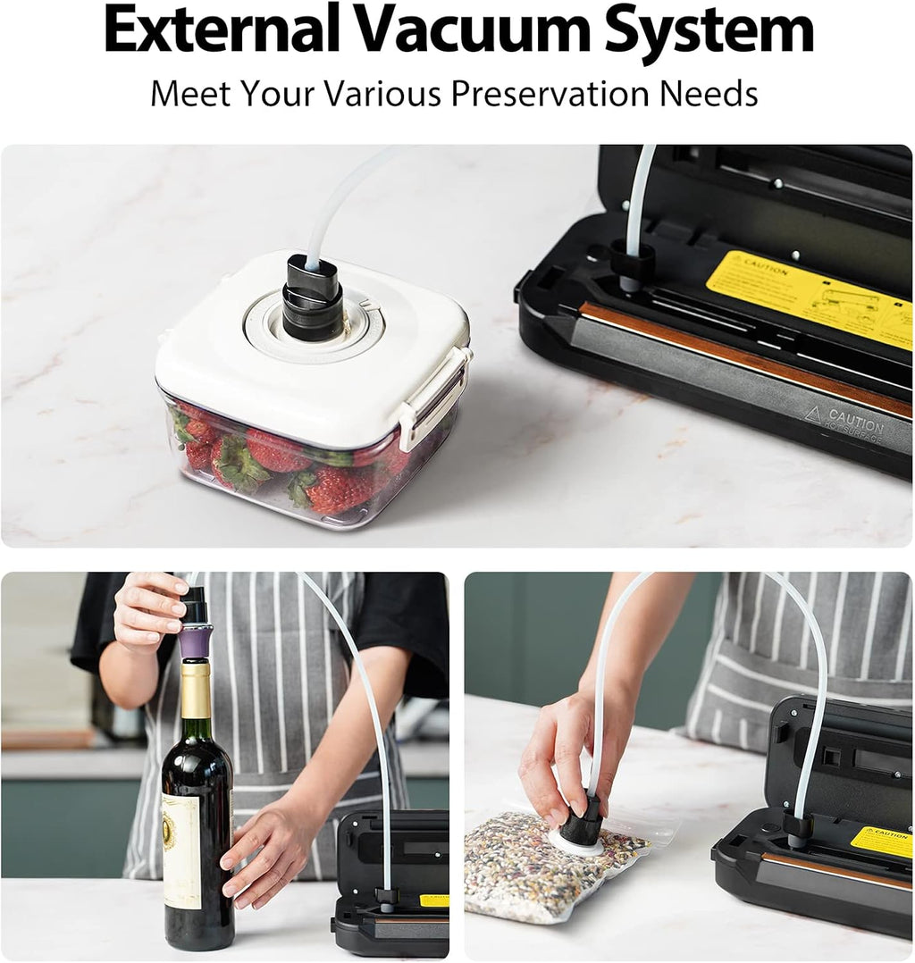 Máquina selladora al vacío automática 8-en-1 para alimentos con mod...