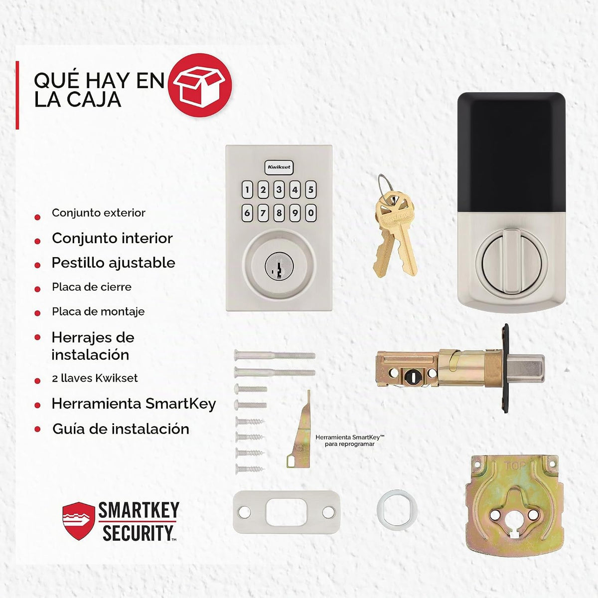 Kwikset Powerbolt 250 - Cerradura electrónica contemporánea de 10 b...