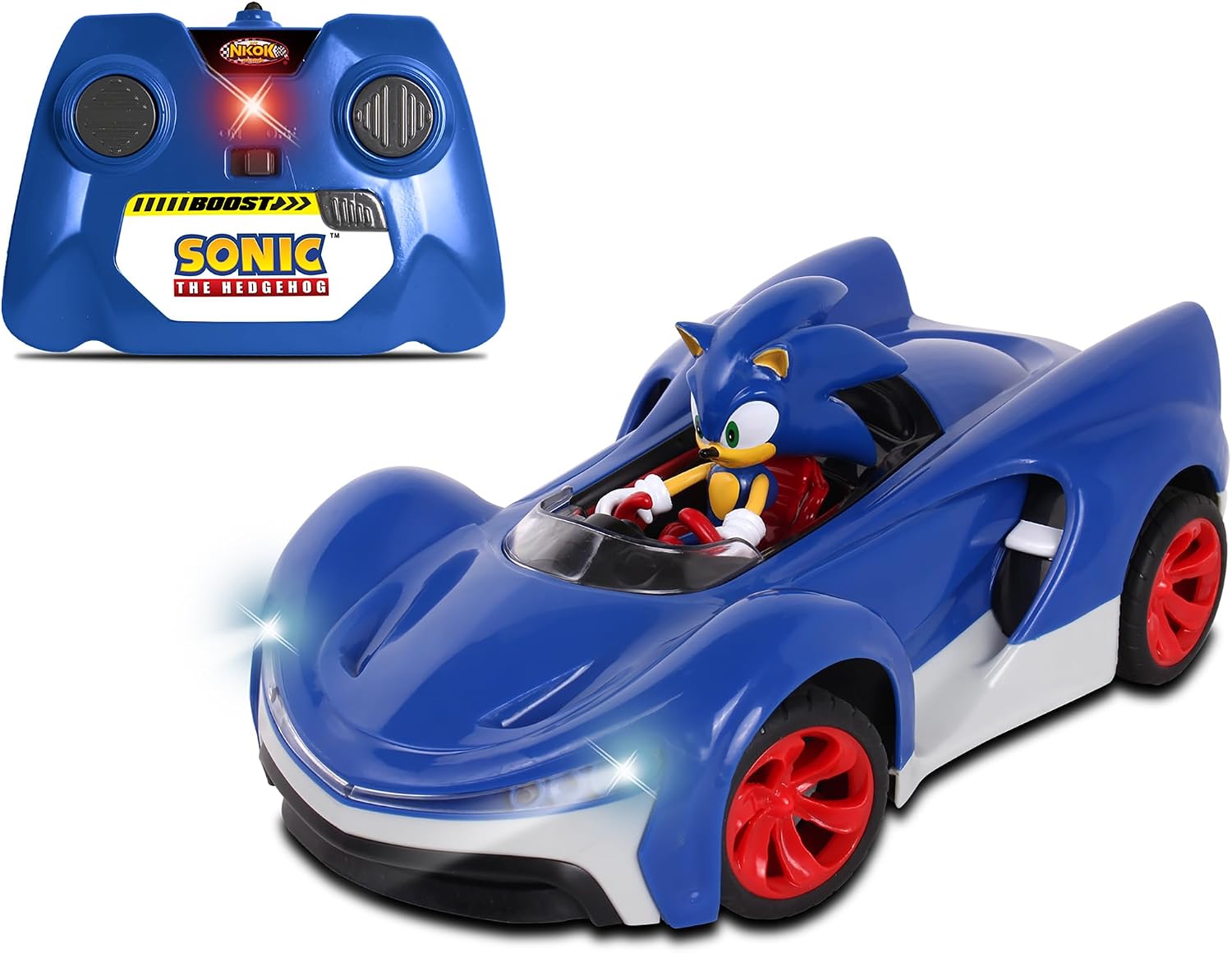 NKOK Team Sonic Racing - Auto de juguete con control remoto de 2.4...