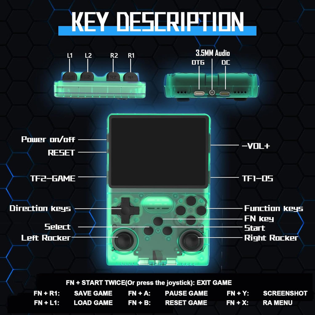 RegiisJoy 30000 en 1 Consola de Juegos de Mano, Pantalla IPS de 3.5...
