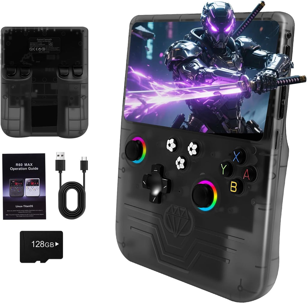 Hedlaoy Consola de juegos portátil R60 Max, consola de juegos retro...
