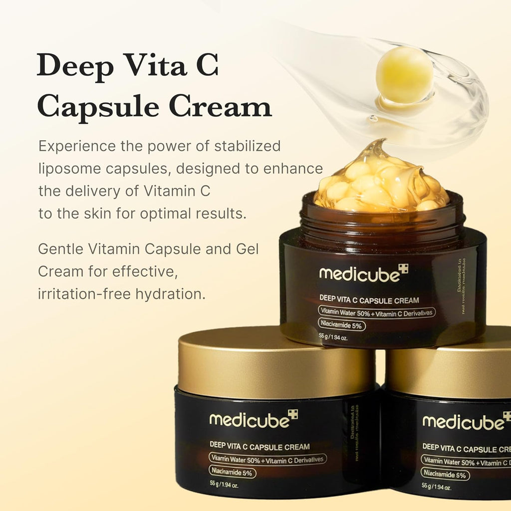 medicube Crema cápsula con vitamina C profunda | Liposoma Vitamina...