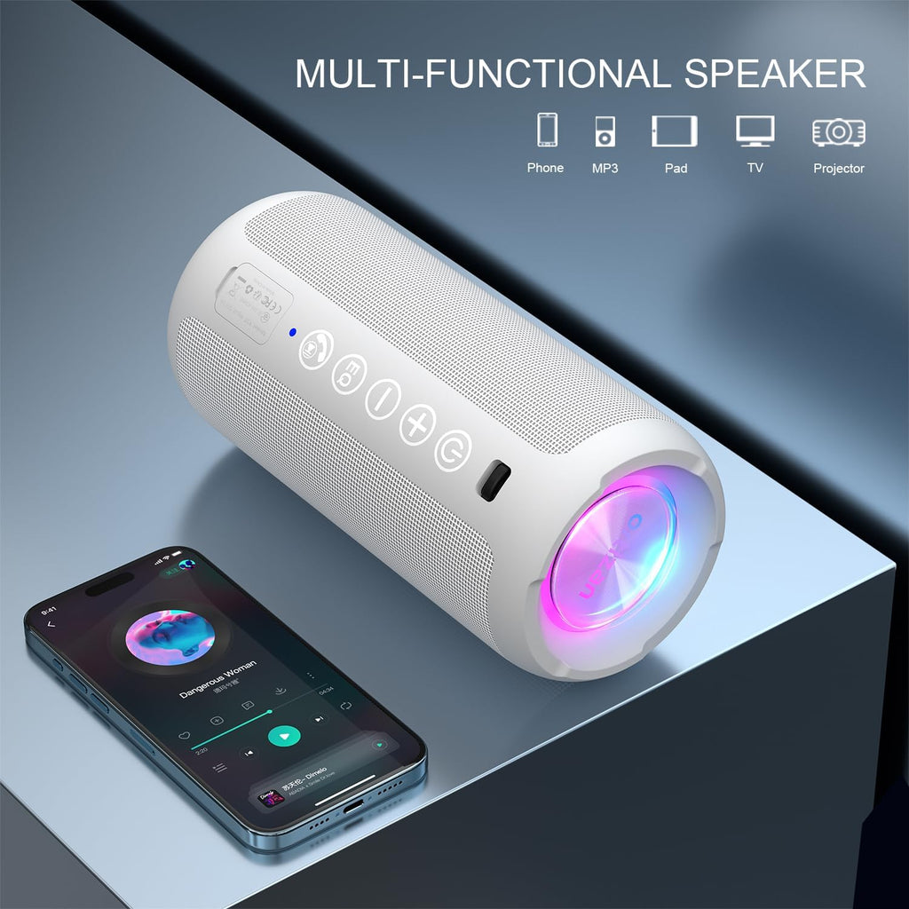 Ortizan Altavoz Bluetooth portátil: IPX7 impermeable, sonido fuerte...