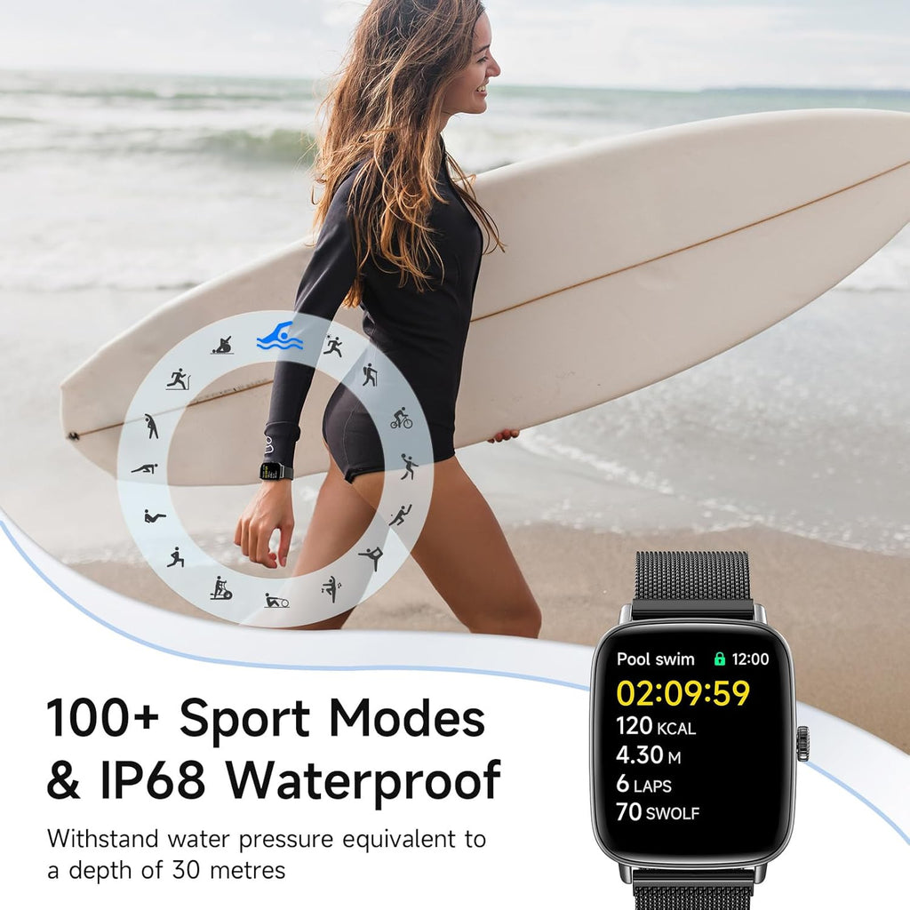 Reloj inteligente para mujeres, reloj inteligente HD de 1.85 pulgad...