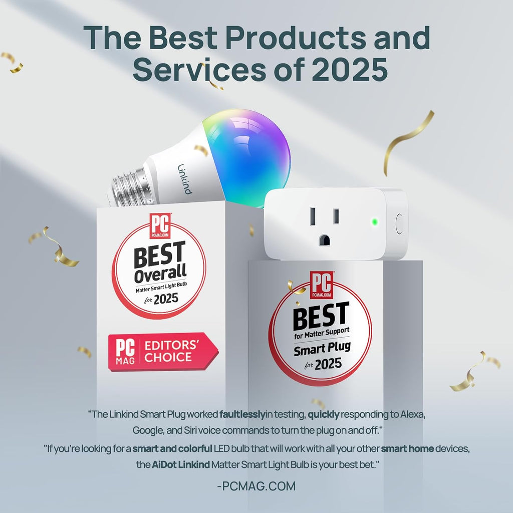 Linkind Matter Bombilla de Luz Inteligente, Bombillas Inteligentes...